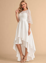 Load image into Gallery viewer, Scoop Neck Wedding Dresses Asymmetrical Dress Satin Wedding Lace A-Line Salome