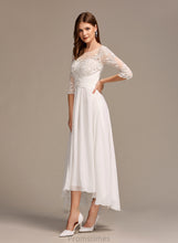 Load image into Gallery viewer, Lace Illusion Alyssa With Wedding Dresses Dress A-Line Asymmetrical Wedding