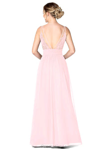 Sarahi Floor Length A-Line/Princess Spaghetti Staps Natural Waist Sleeveless Bridesmaid Dresses
