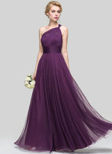 Load image into Gallery viewer, A-Line Floor-Length Ruffle With One-Shoulder Summer Prom Dresses Tulle