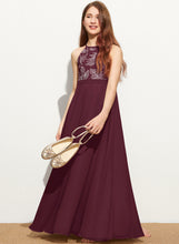 Load image into Gallery viewer, Chiffon Neck With Floor-Length Lace Junior Bridesmaid Dresses Bryanna A-Line Bow(s) Scoop