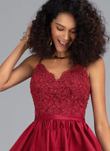 Load image into Gallery viewer, With Satin Sequins Prom Dresses Short/Mini V-neck Beading A-Line Jennifer