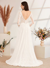 Load image into Gallery viewer, With Train Wedding Dresses Wedding V-neck Dress Gabrielle Beading A-Line Sweep