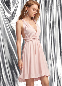 A-Line Prom Dresses Gretchen V-neck Short/Mini Jersey