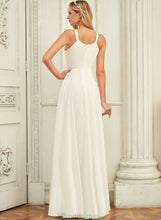 Load image into Gallery viewer, A-Line Wedding Floor-Length Dress Chiffon Scoop Wedding Dresses Frederica