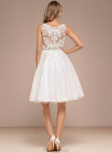 Load image into Gallery viewer, Sequins Wedding With Neck Wedding Dresses Lace Boat Tulle A-Line Dress Willa Knee-Length