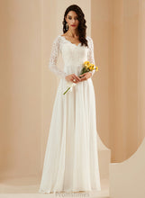 Load image into Gallery viewer, V-neck With Wedding Sweep Train Dress A-Line Lace Wedding Dresses Evangeline