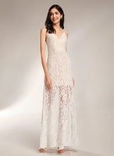 Load image into Gallery viewer, V-neck Wedding Dresses With Front Split Haley Dress Wedding Sheath/Column Floor-Length