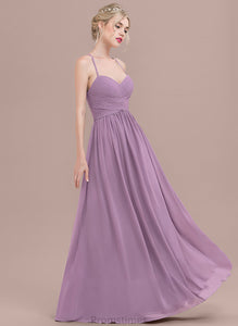 Sweetheart With Ruffle A-Line Jordyn Chiffon Prom Dresses Floor-Length