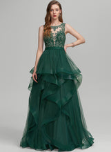 Load image into Gallery viewer, Lace Floor-Length Fiona Illusion Ball-Gown/Princess Scoop Prom Dresses Tulle