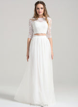 Load image into Gallery viewer, Scoop Floor-Length Neck A-Line Dress Wedding Dresses Wedding Tulle Taylor