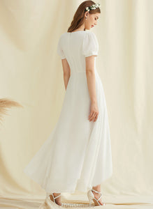 Wedding Dresses Wedding Dress A-Line Chiffon Asymmetrical V-neck Zariah