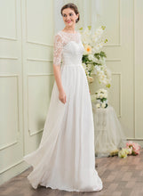 Load image into Gallery viewer, Illusion A-Line Jaelyn Dress Wedding Dresses Chiffon Floor-Length Wedding