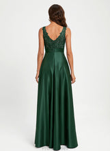 Load image into Gallery viewer, Floor-Length Prom Dresses Lace Scoop Sequins Jamya Ball-Gown/Princess With Neck Satin