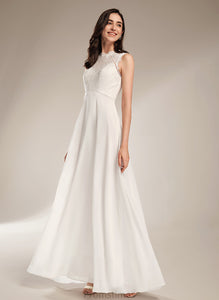 Floor-Length Neck A-Line Scoop Wedding Dresses Joanna Wedding With Dress Lace