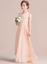 Load image into Gallery viewer, Junior Bridesmaid Dresses Floor-Length Alena Ruffle With Chiffon A-Line One-Shoulder