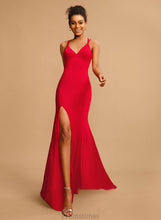 Load image into Gallery viewer, Jamya Sweep Train Prom Dresses V-neck Jersey Sheath/Column