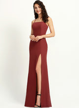 Load image into Gallery viewer, Sheath/Column With Floor-Length Neckline Split Marina Front Square Prom Dresses