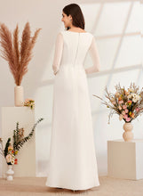 Load image into Gallery viewer, Floor-Length A-Line Dress Wedding Dresses With Mckenna V-neck Wedding Bow(s) Lace