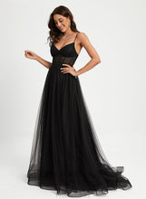 Load image into Gallery viewer, V-neck Pleated Jackie With Ball-Gown/Princess Prom Dresses Tulle Train Sweep