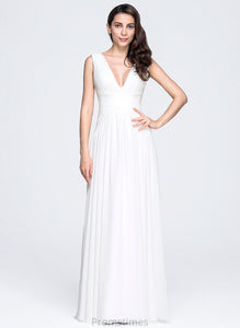 Dress Wedding Dresses V-neck Stephanie With Chiffon Wedding Floor-Length A-Line Ruffle