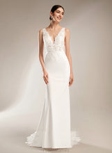 Load image into Gallery viewer, Sequins Sheath/Column Train With Dress V-neck Wedding Wedding Dresses Mara Court