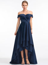 Load image into Gallery viewer, Gracelyn Satin Asymmetrical Ball-Gown/Princess Prom Dresses Off-the-Shoulder