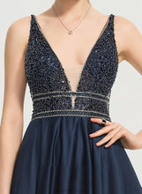 Load image into Gallery viewer, Beading Harmony Ball-Gown/Princess With Sequins V-neck Satin Floor-Length Prom Dresses