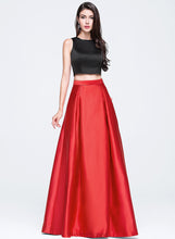 Load image into Gallery viewer, Elsa Satin Ball-Gown/Princess With Neck Prom Dresses Pockets Floor-Length Scoop