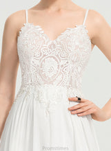 Load image into Gallery viewer, Dress Helen Split A-Line Sweep Wedding Wedding Dresses V-neck With Chiffon Train Front