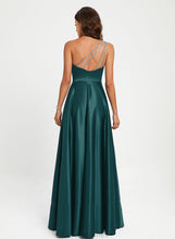 Load image into Gallery viewer, Beading Prom Dresses Kayleigh A-Line Satin One-Shoulder Floor-Length With