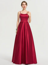 Load image into Gallery viewer, Gertie Square Prom Dresses Satin Neckline A-Line Floor-Length