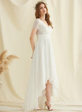 Load image into Gallery viewer, A-Line V-neck Wedding Erin Asymmetrical Wedding Dresses Dress Chiffon Lace