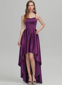 Asymmetrical Satin Kiera Ball-Gown/Princess Square Neckline Prom Dresses