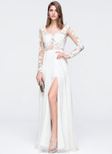 Load image into Gallery viewer, Chiffon Prom Dresses Claudia A-Line Sweetheart Floor-Length Split With Front