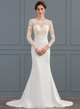 Load image into Gallery viewer, Dress Stretch Crepe Train Wedding Dresses Trumpet/Mermaid Sweep Genesis Illusion Wedding