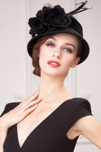 Load image into Gallery viewer, Ladies&#39; Elegant Autumn/Winter Wool With Bowler /Cloche Hat