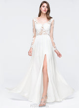 Load image into Gallery viewer, Chiffon Prom Dresses Claudia A-Line Sweetheart Floor-Length Split With Front