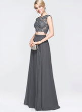 Load image into Gallery viewer, Beading Floor-Length Neck Anabelle Prom Dresses Sequins Chiffon A-Line With Scoop