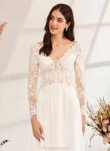 Load image into Gallery viewer, With Train Wedding Dresses Wedding V-neck Dress Gabrielle Beading A-Line Sweep