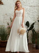 Load image into Gallery viewer, Split V-neck Beading Dress Zoe A-Line Floor-Length Wedding Dresses Front Wedding With