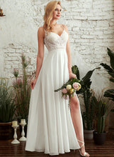 Load image into Gallery viewer, Wedding Split A-Line Wedding Dresses Floor-Length V-neck Ashlyn Dress With Front