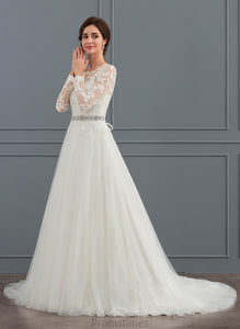 Sweep Wedding Dresses Dress Train Noelle Neck Wedding Ball-Gown/Princess Scoop Tulle