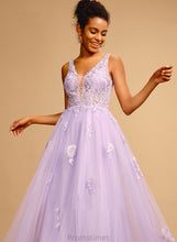 Load image into Gallery viewer, Ruth Tulle V-neck With Lace Prom Dresses Ball-Gown/Princess Floor-Length