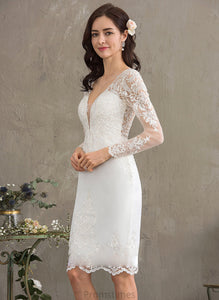 Crepe Wedding Dresses Cheyanne Dress Sheath/Column Wedding V-neck Stretch Knee-Length