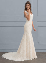 Load image into Gallery viewer, Trumpet/Mermaid Court Dress Wedding Wedding Dresses Lace Train Susan V-neck