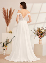 Load image into Gallery viewer, Sequins Irene Dress Train Sweep With Wedding V-neck A-Line Beading Wedding Dresses