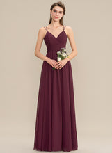 Load image into Gallery viewer, Lace With V-neck Floor-Length Prom Dresses Ruffle Ashlyn A-Line Chiffon