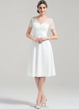 Load image into Gallery viewer, Wedding Norma Knee-Length A-Line V-neck Wedding Dresses Satin Dress