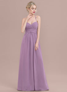 Sweetheart With Ruffle A-Line Jordyn Chiffon Prom Dresses Floor-Length